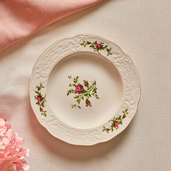 Karaca Vintage Rose Çukur Tabak 22 cm - Image 1