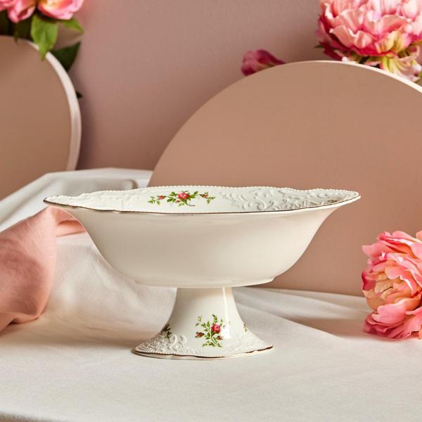 Karaca Vintage Rose Ayaklı Gondol 35 cm - Image 1