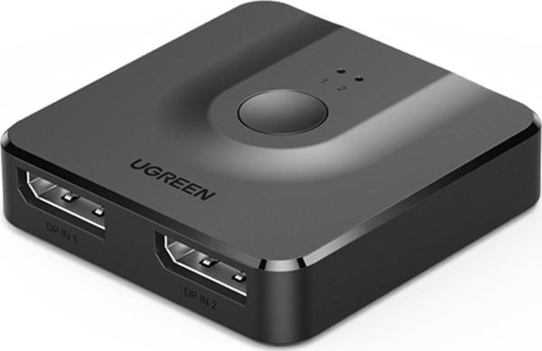 Ugreen 2 Giriş 1 Çıkış veya 1 Giriş 2 Çıkış Çift Yönlü 4K@60Hz DisplayPort Switch - Image 1
