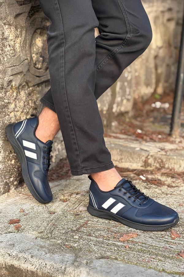 Logan Lacivert Ortopedik Günlük Garantili Yürüyüş Koşu Sneaker Spor Ayakkabı LOGAN-7039 - Image 1