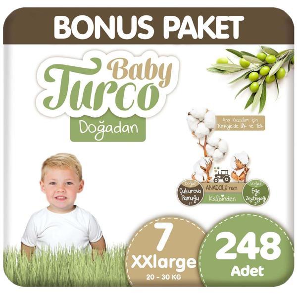 Baby Turco Doğadan Bonus Paket Bebek Bezi 7 Beden 62x4 248 Adet - Image 1