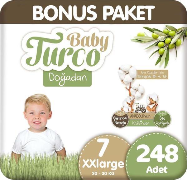 Baby Turco Doğadan Bonus Paket Bebek Bezi 7 Beden 62x4 248 Adet - Image 1