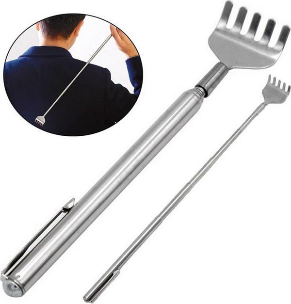 Teleskobik Sırt Kaşıyıcı Metal Kaşağı Kaşıma Aleti Sırt Kaşıma Aparatı Metal  51cm - Image 1