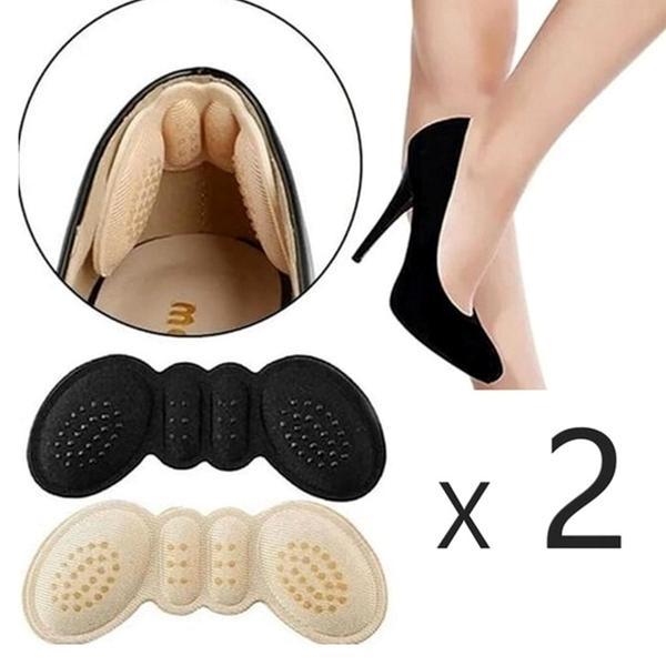 2 Çift 3 Mm Ayakkabı Topuk Vurma Ve Ayakkabı Daraltma Pedi ( Siyah+ Krem Renk) Topuk Pedi - Image 1
