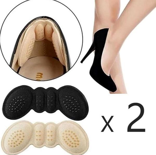 2 Çift 3 Mm Ayakkabı Topuk Vurma Ve Ayakkabı Daraltma Pedi ( Siyah+ Krem Renk) Topuk Pedi - Image 1