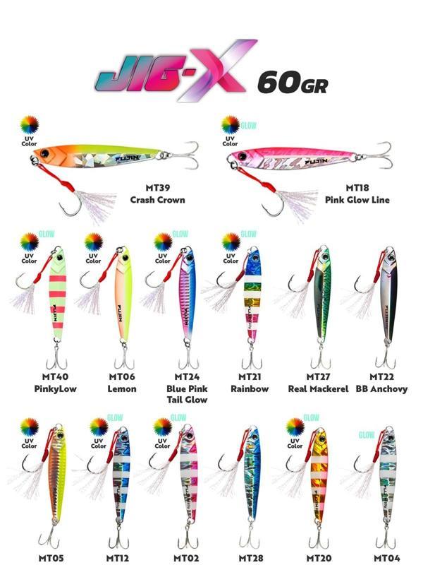 Fujin Jig-X 60gr Shore Jigging Jig Yem MT39 Crash Crown - Image 1