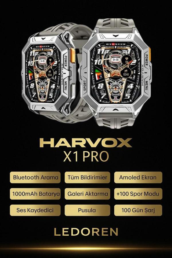 HX Watch X1 Pro Gri Akıllı Saat Iphone Ve Android Tüm Telefonlara Uyumlu - Image 1