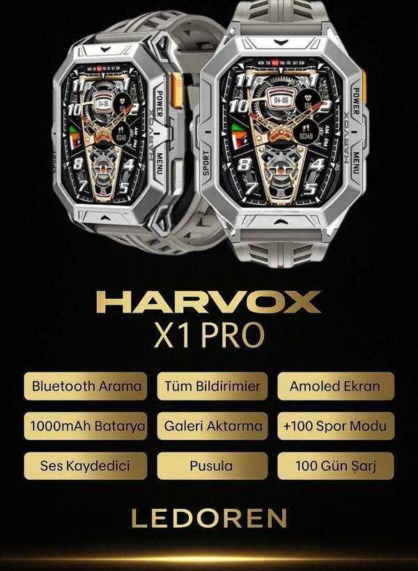 HX Watch X1 Pro Gri Akıllı Saat Iphone Ve Android Tüm Telefonlara Uyumlu - Image 1