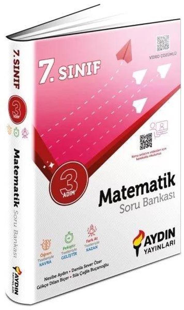 7. Sınıf Matematik Üç Adım Soru Bankası - Aydın Yayınları - Image 1