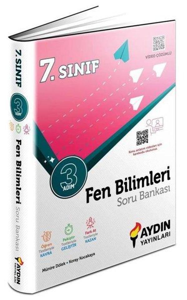 7. Sınıf Fen Bilimleri Üç Adım Soru Bankası - Aydın Yayınları - Image 1