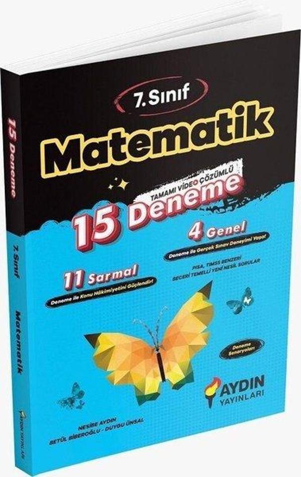 7. Sınıf Matematik 15 Deneme - Aydın Yayınları - Image 1