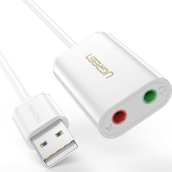 Ugreen Harici 3.5mm USB Ses Kartı Beyaz - Image 1
