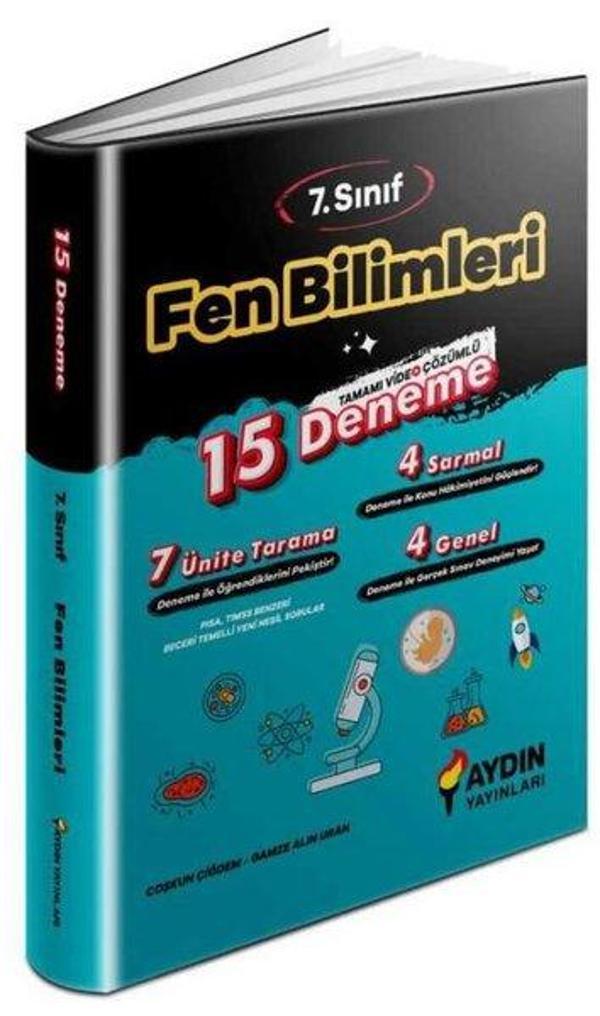 7. Sınıf Fen Bilimleri 15 Deneme - Aydın Yayınları - Image 1