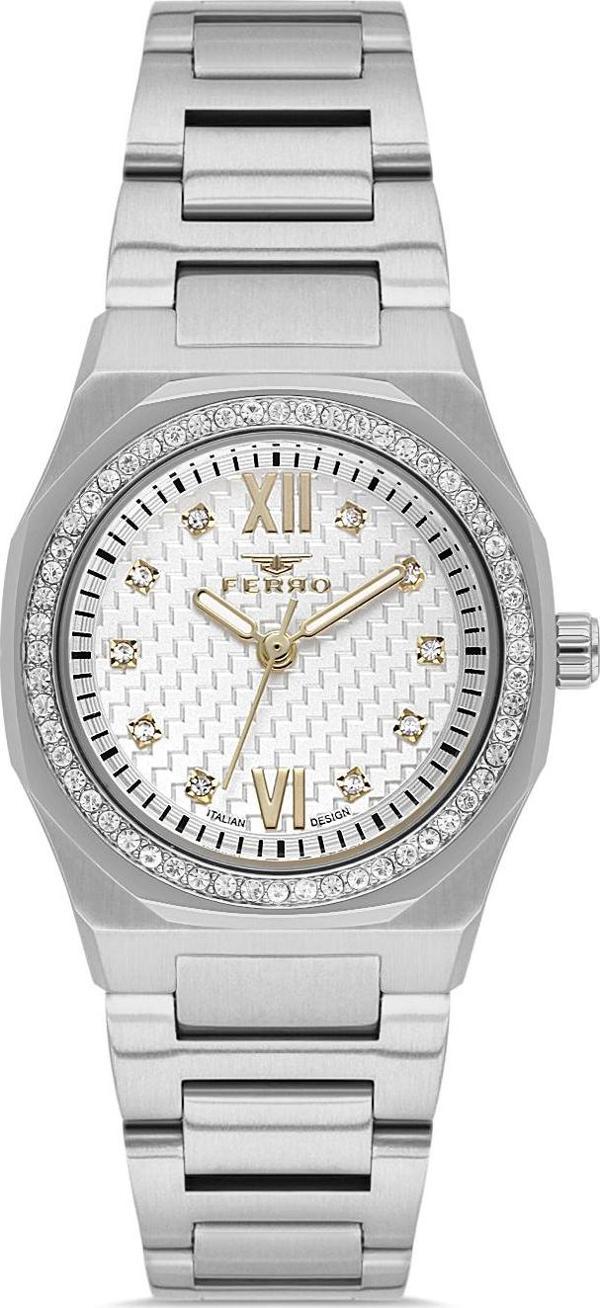 Ferro FL21616AWT-A Quartz Çelik Gri 27 mm Kadın Kol Saati - Image 1