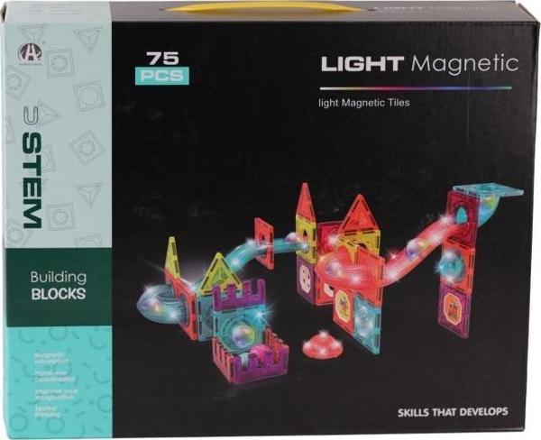 Nessiworld CH1172 MAGNETİC TİLES LİGHT VERSİON 75 PARÇA - Image 1