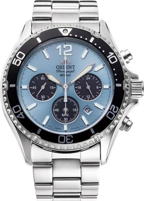 Orient Mako RA-TX0206L10B Quartz Solar Çelik Gri Safir Cam 20 ATM 43 mm Erkek Kol Saati RA-TX0206L10B - Image 1