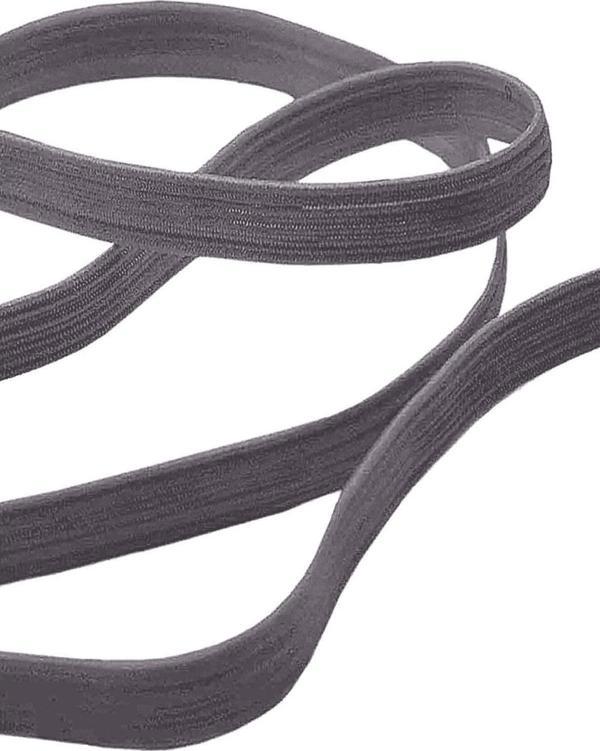 Koyu Gri 12 mm 5 mt Dayanıklı Sert Yassı Elastik Şerit Lastik - Image 1