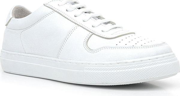 Hakiki Deri Beyaz Günlük Kadın Sneaker Ayakkabı - Image 1