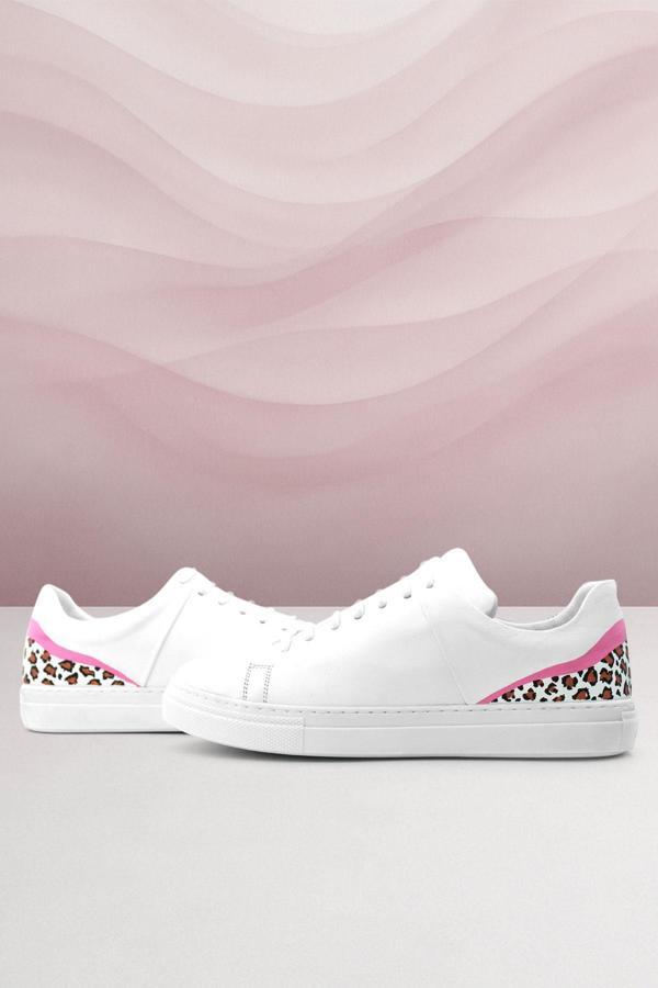 Rakerplus Tbons Özel Tasarım Beyaz Hakiki Deri Kadın Bağcıklı Sneaker Ayakkabı - Image 1