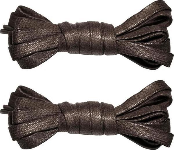 100 Cm Kahverengi Yassı Mumlu Ayakkabı Bağcığı - Image 1