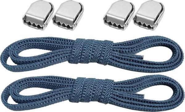 Akıllı Kilitli Ayarlanabilir Lacivert 6 MM Lastik Pratik Bağcık 1 Çift - Image 1