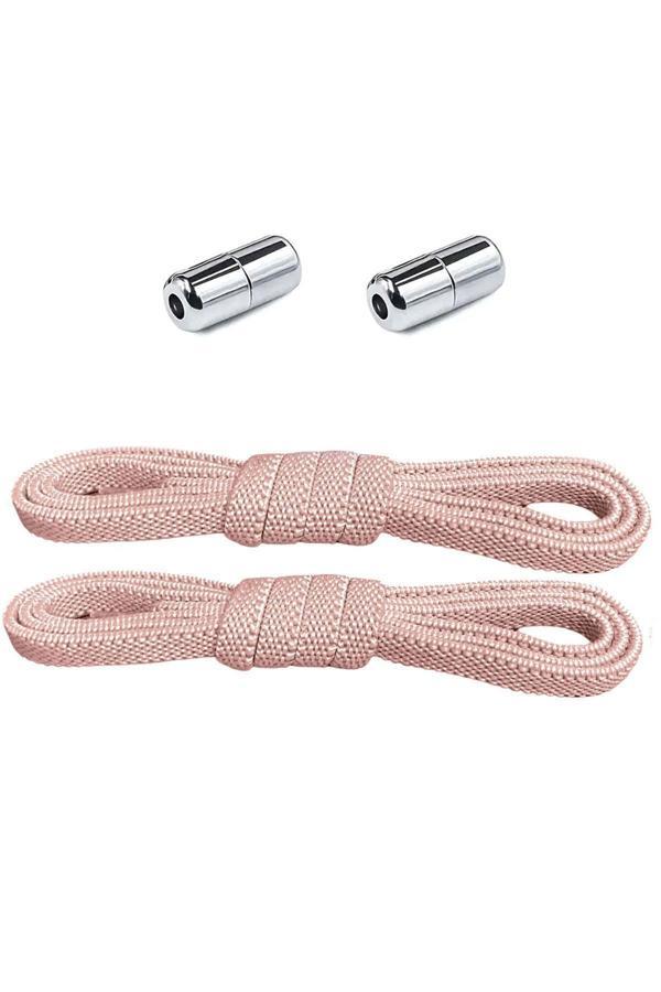 Ayarlanabilir 1 Çift Pudra Vidalı Kapsül Uçlu 6 MM Lastik Pratik Bağcık - Image 1