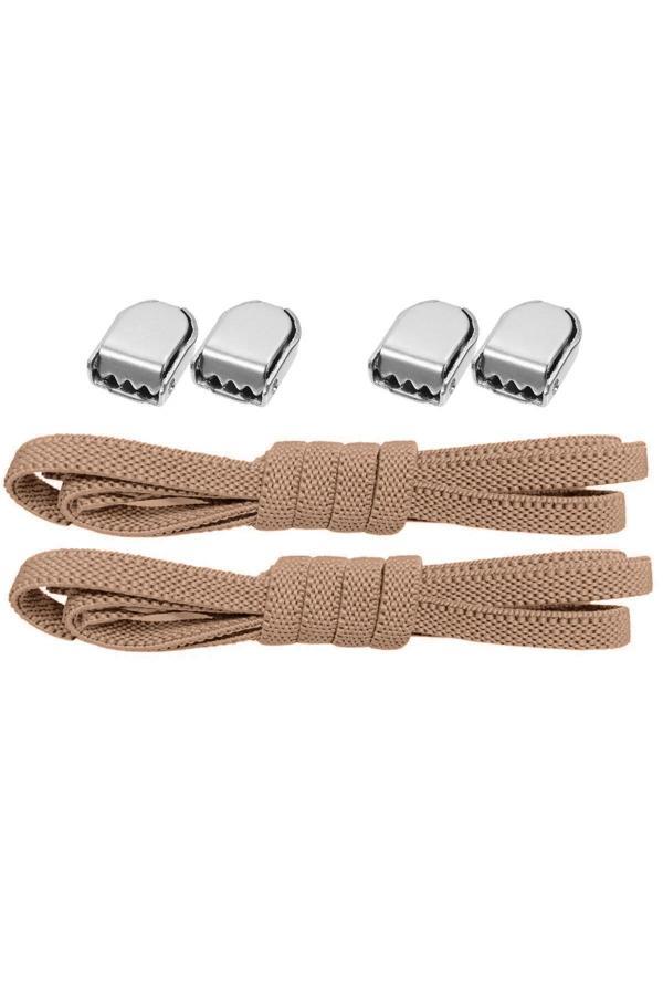 Akıllı Kilitli Ayarlanabilir 1 Çift Vizon 6 MM Lastik Pratik Bağcık - Image 1