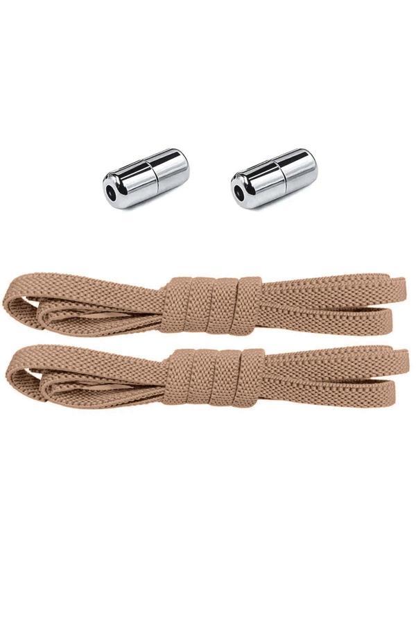 Ayarlanabilir 1 Çift Vizon Vidalı Kapsül Uçlu 6 MM Lastik Pratik Bağcık - Image 1