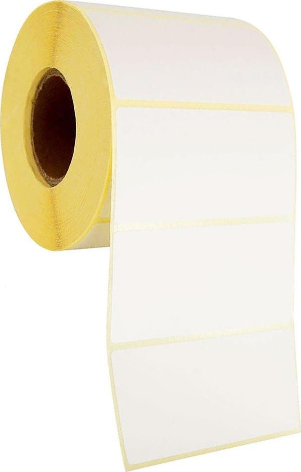1000'li 80x40 Termal Beyaz Barkod Etiket Rulo - Image 1