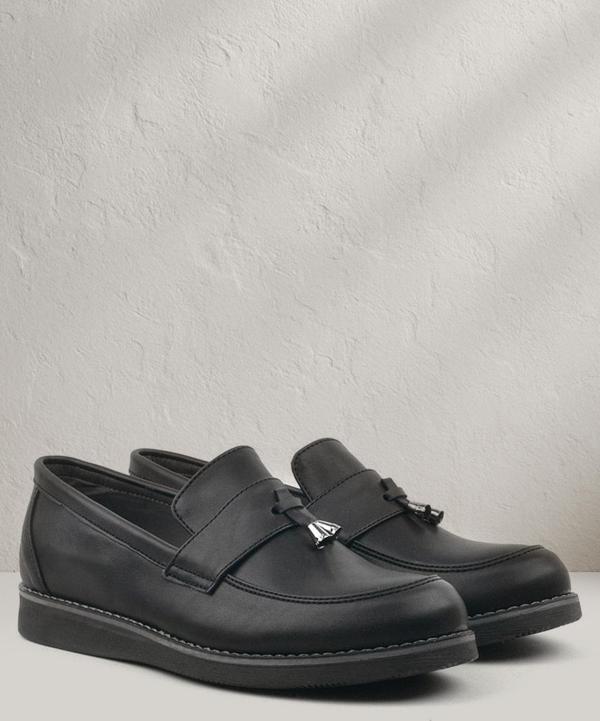 Rakerplus Siyah Mat Loafer Klasik Çocuk Ayakkabısı - Image 1