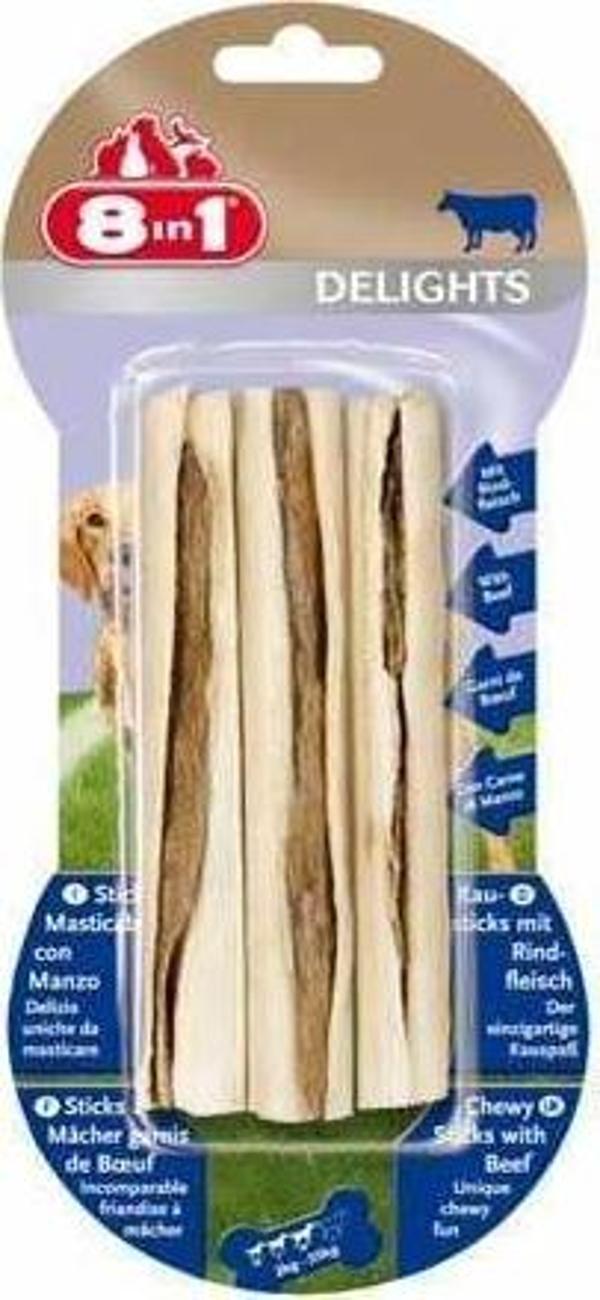 8in1 Delights Bones Biftekli Köpekler İçin Sticks - Image 1