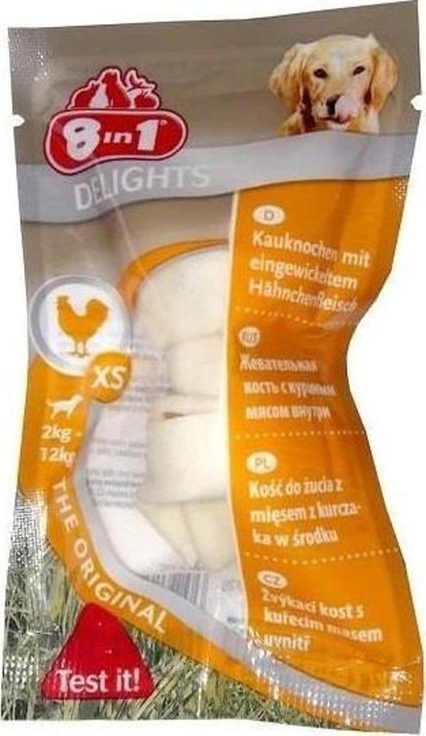 8in1 Delights Bones Düğümlü Tavuklu Köpek Kemiği 1 ADET - Image 1