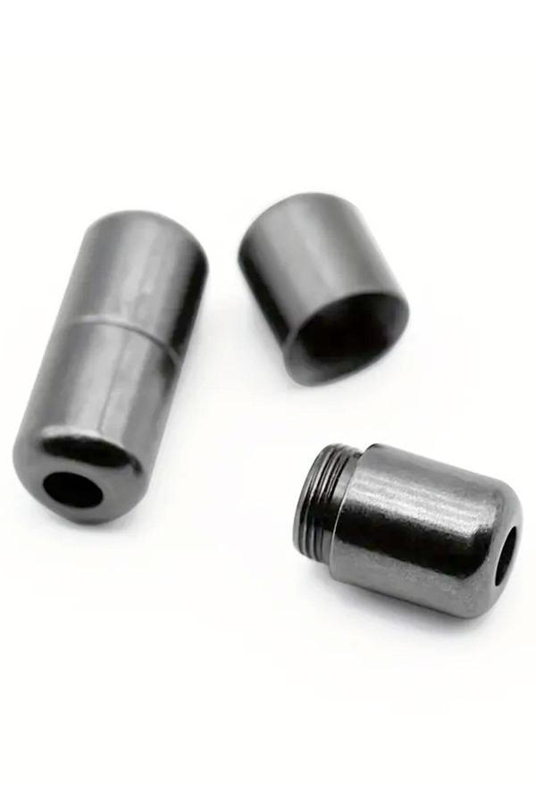 Vidalı Platin Renk 5 Çift Ayakkabı Bağcık Ucu - Image 1