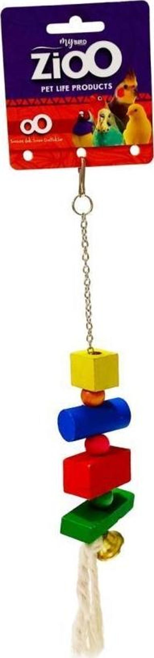 ZioO Renkli Ahşap Kuş Oyuncağı - Image 1