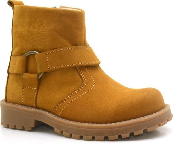 Rakerplus Chiron Hakiki Deri Sarı Fermuarlı Unisex Çocuk Çizme - Image 1