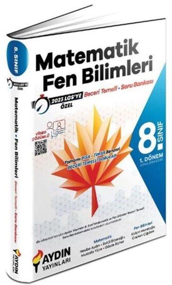 8. Sınıf 1. Dönem Matematik ve Fen Bilimleri Beceri Temelli Soru Bankası - Aydın Yayınları-Eğitim - Image 1