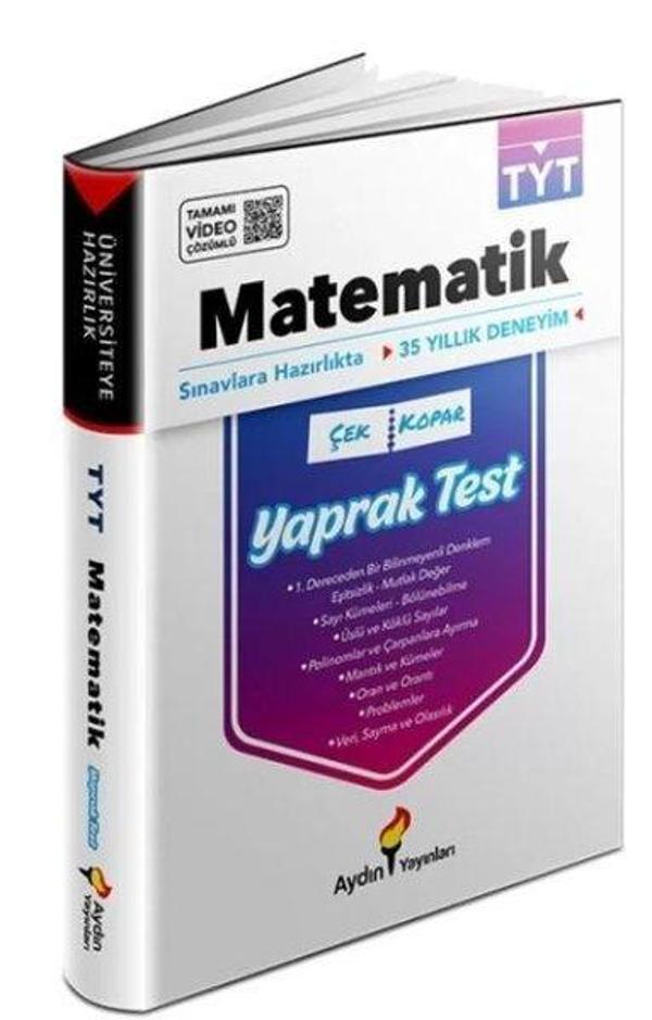 TYT Matematik Yaprak Testler - Aydın Yayınları-Eğitim - Image 1
