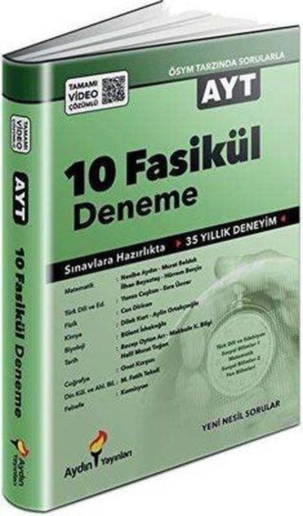 YKS AYT 10 Fasikül Deneme - Aydın Yayınları-Eğitim - Image 1