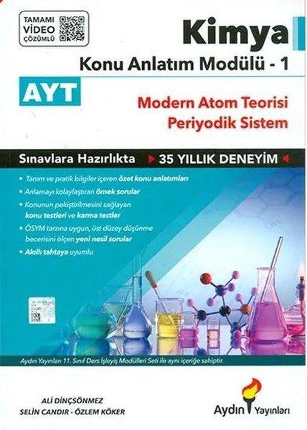 AYT Kimya Konu Anlatım Modülü 1 (Atom Teorisi-Periyodik Sistem) - Aydın Yayınları-Eğitim - Image 1