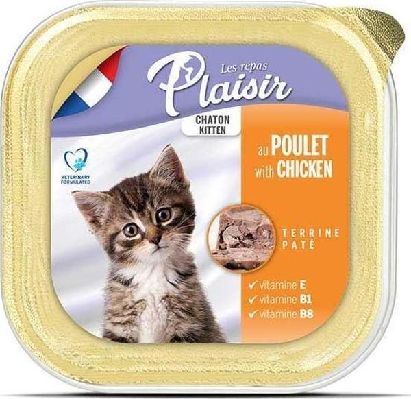 Plaisir Pate Ezme Kitten Tavuklu Ve Sütlü Yavru Kedi Konservesi 100 Gr - Image 1