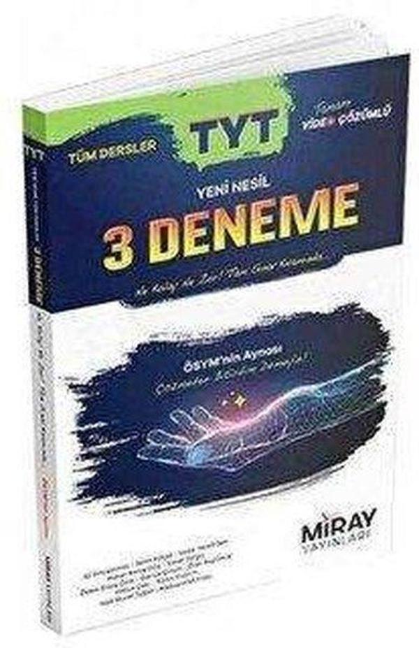 TYT Tüm Dersler Yeni Nesil 3 Deneme - Miray Yayınları - Image 1