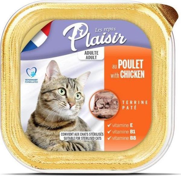 Plaisir Pate Ezme Tavuklu Kedi Konservesi 100 Gr - Image 1