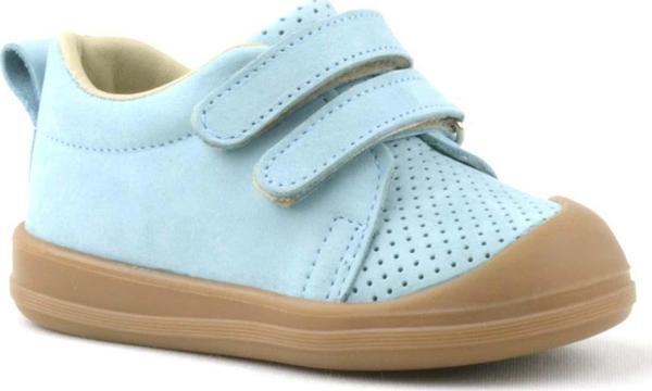 Rakerplus Sonic Hakiki Deri Mavi Cırtlı Anatomik Bebek Spor Ayakkabı Sneaker - Image 1