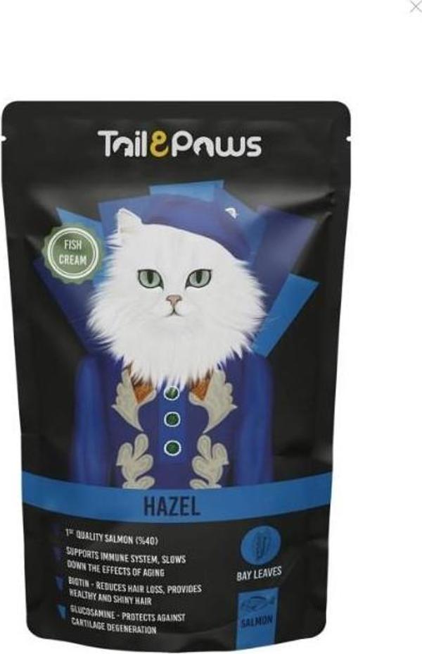 Tail Paws HAZEL Somonlu Şekersiz Kedi Yaş Mama 80 Gr - Image 1