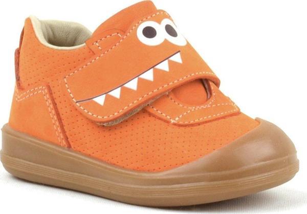 Rakerplus Dino Hakiki Deri Turuncu Yüksek Bilekli Bebek Ayakkabı - Image 1