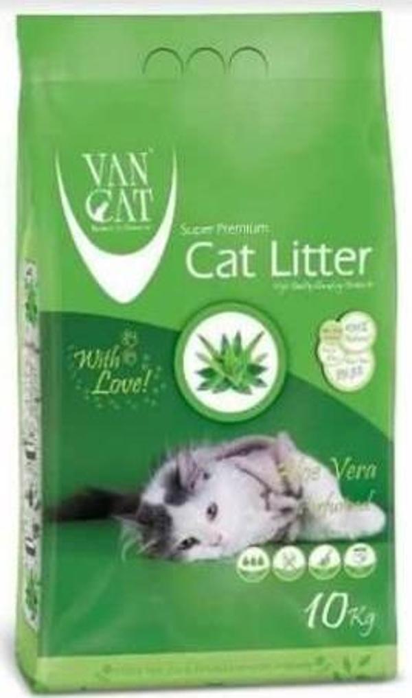 VanCat Aloe Vera Kokulu İnce Taneli Kedi Kumu 10 Kg - Image 1