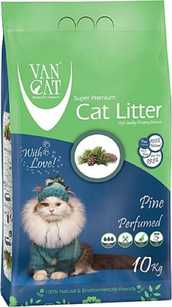 VanCat Çam Kokulu Bentonit Kedi Kumu İnce Taneli 10 KG - Image 1