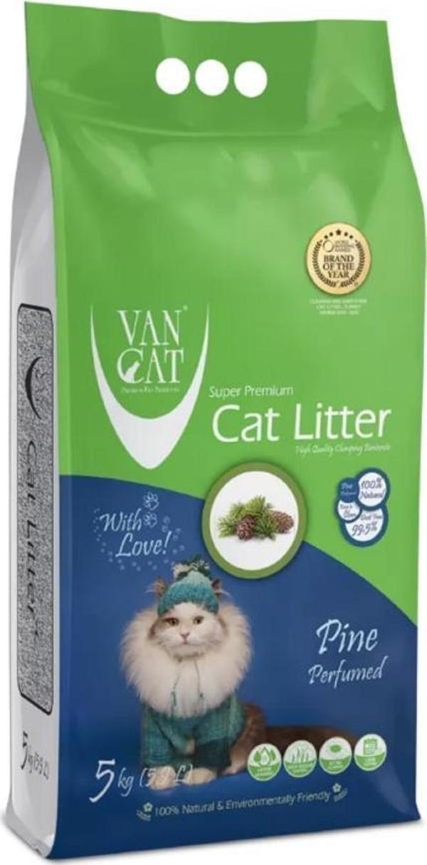 VanCat Çam Kokulu Bentonit Kedi Kumu İnce Taneli 5 KG - Image 1