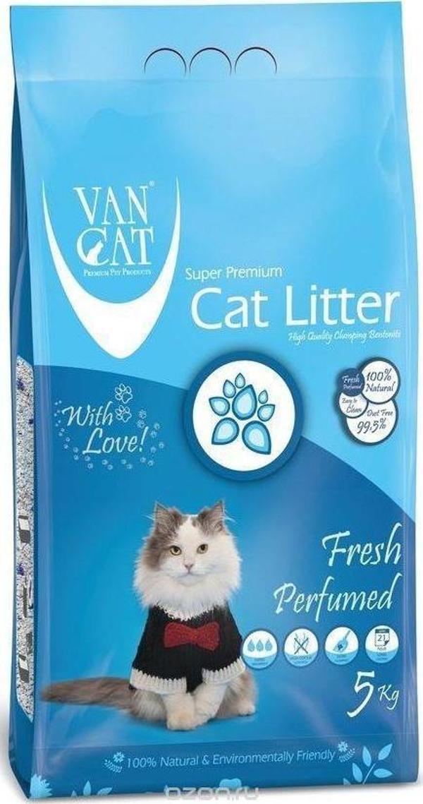 VanCat Fresh Compact Bentonit İnce Taneli Kedi Kumu 5 Kg - Image 1
