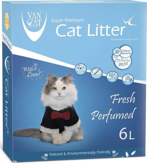 VanCat Fresh Kokulu Beyaz Bentonit Kedi Kumu 6 lt - Image 1
